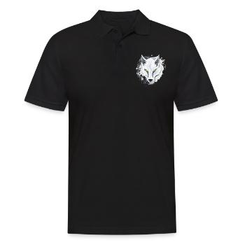 Wolf - Illustration - Men's Polo Shirt - black - Front - Kai (181cm)