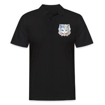 Chat - illustration - Polo Homme - noir - Devant - Kai (181cm)