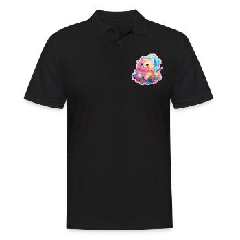Chat - illustration - Polo Homme - noir - Devant - Kai (181cm)