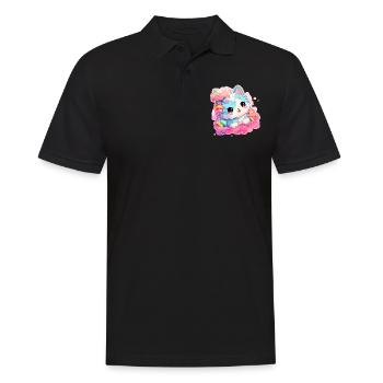 Chat - illustration - Polo Homme - noir - Devant - Kai (181cm)