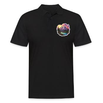 Paysage - Illustration - Polo Homme - noir - Devant - Kai (181cm)
