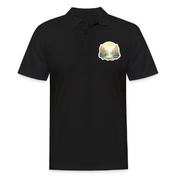 Paysage - Illustration - Polo Homme - noir - Devant - Kai (181cm)