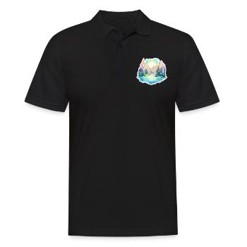Paysage - Illustration - Polo Homme - noir - Devant - Kai (181cm)