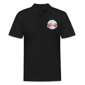 Paysage - Illustration - Polo Homme - noir - Devant - Kai (181cm)