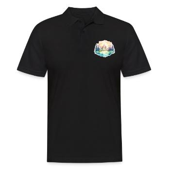 Paysage - Illustration - Polo Homme - noir - Devant - Kai (181cm)