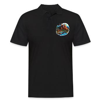 Paysage - Illustration - Polo Homme - noir - Devant - Kai (181cm)
