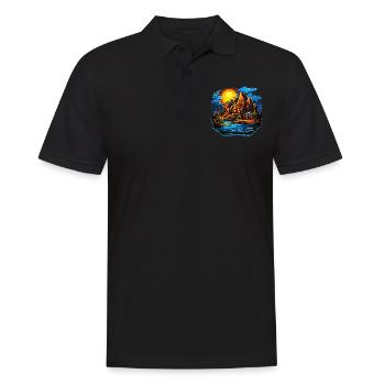 Paysage - Illustration - Polo Homme - noir - Devant - Kai (181cm)