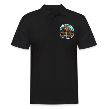 Paysage - Illustration - Polo Homme - noir - Devant - Kai (181cm)
