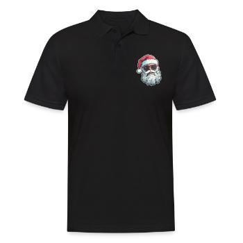 Père Noël - illustration - Polo Homme - noir - Devant - Kai (181cm)