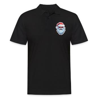 Père Noël - illustration - Polo Homme - noir - Devant - Kai (181cm)