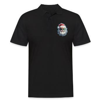 Père Noël - illustration - Polo Homme - noir - Devant - Kai (181cm)