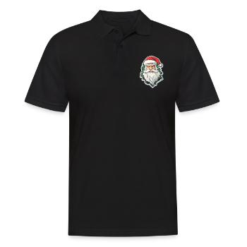 Père Noël - illustration - Polo Homme - noir - Devant - Kai (181cm)