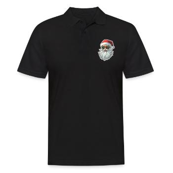 Père Noël - illustration - Polo Homme - noir - Devant - Kai (181cm)
