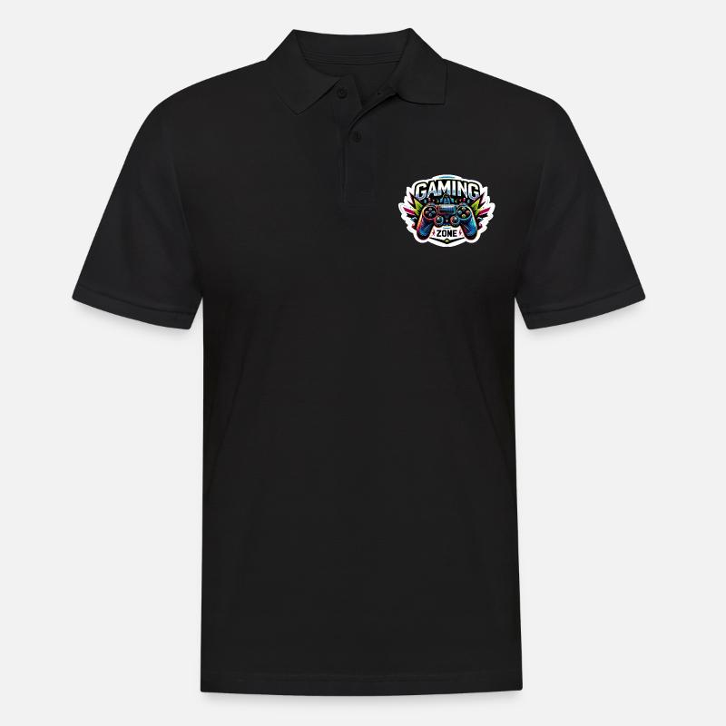 Gaming Zone - Controller Illustration - Männer Poloshirt - Schwarz