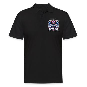 King of Gaming - Controller und Krone Illustration - Männer Poloshirt - Schwarz - Vorne - Kai (181cm)
