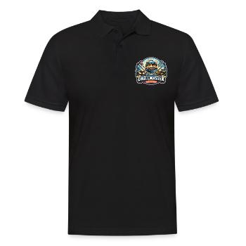 GrillMaster - Grill Illustration - Männer Poloshirt - Schwarz - Vorne - Kai (181cm)
