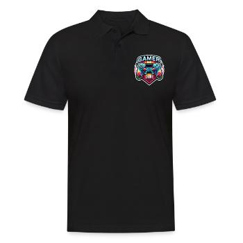 Gamer Zone - Controller Illustration - Männer Poloshirt - Schwarz - Vorne - Kai (181cm)
