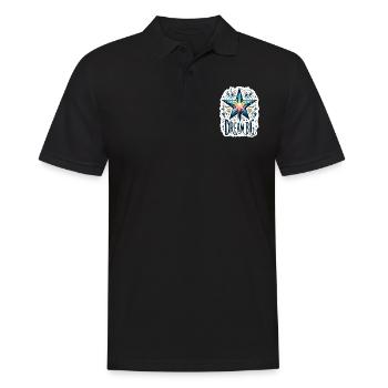 Rêvez grand - Illustration d’étoile filante - Polo Homme - noir - Devant - Kai (181cm)