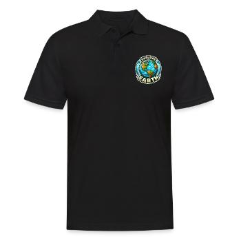 Explorez la Terre - Illustration de la Terre - Polo Homme - noir - Devant - Kai (181cm)