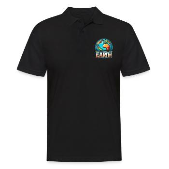Explorez la Terre - Illustration de la Terre - Polo Homme - noir - Devant - Kai (181cm)