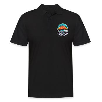 Stay Dry - Umbrella Illustration - Men's Polo Shirt - black - Front - Kai (181cm)