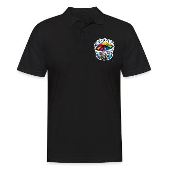 Stay Dry - Umbrella Illustration - Men's Polo Shirt - black - Front - Kai (181cm)