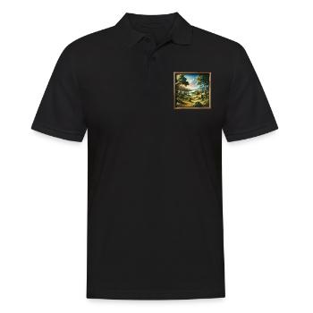 Paysage - Illustration - Polo Homme - noir - Devant - Kai (181cm)