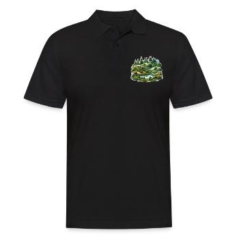 Paysage - Illustration - Polo Homme - noir - Devant - Kai (181cm)