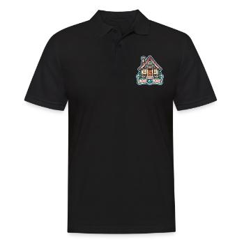 Home Sweet Home - Illustration de maison - Polo Homme - noir - Devant - Kai (181cm)