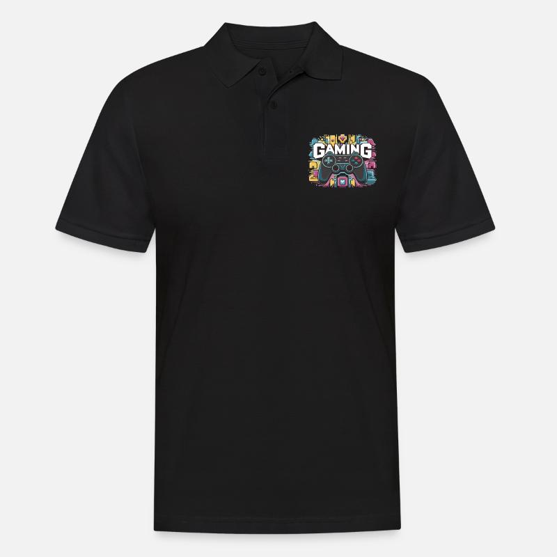 Gaming - Controller - Männer Poloshirt - Schwarz