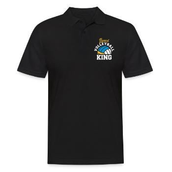 Beachvolleyball - Männer Poloshirt - Schwarz - Vorne - Kai (181cm)