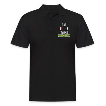 Twins - Men's Polo Shirt - black - Front - Kai (181cm)