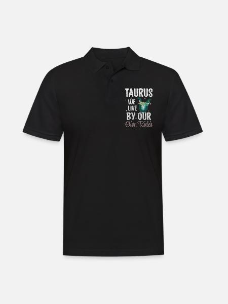 Taurus Earth Birth Symbol - Men's Polo Shirt - black