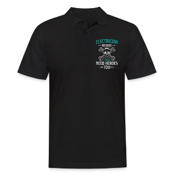 Electrics Men Watt Lightning - Men's Polo Shirt - black - Front - Kai (181cm)