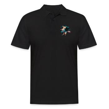 Chihuahua | Ballerina | Ballet | Dance | Dancing | - Männer Poloshirt - Schwarz - Vorne - Kai (181cm)