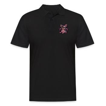 Pink Chihuahua | Fitness Rosa Fitnessstudio Sport - Männer Poloshirt - Schwarz - Vorne - Kai (181cm)