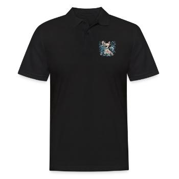 Chihuahua | Welpe Mama Lustiger Hund Niedlich - Männer Poloshirt - Schwarz - Vorne - Kai (181cm)