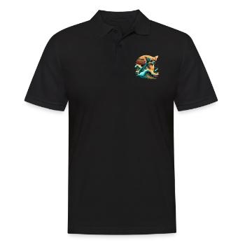Chihuahua | Surf Cool Planche Surfeur Océan Chien - Polo Homme - noir - Devant - Kai (181cm)