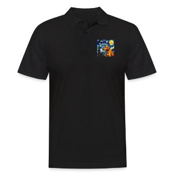 Berger allemand Chien drôle Œuvre d'art populaire - Polo Homme - noir - Devant - Kai (181cm)