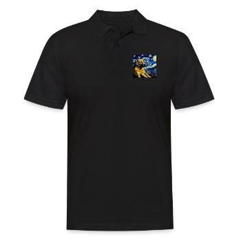 Berger allemand Chien drôle Œuvre d'art populaire - Polo Homme - noir - Devant - Kai (181cm)