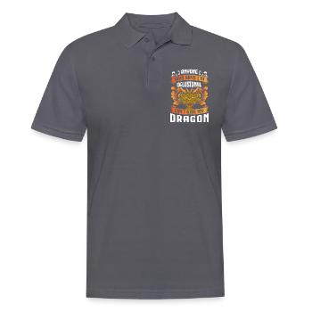 Dragon Fairy Tale Movie - Men's Polo Shirt - charcoal grey - Front - Nico (186cm)