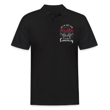 Einkaufen Schuhe Freundin - Männer Poloshirt - Schwarz - Vorne - Kai (181cm)
