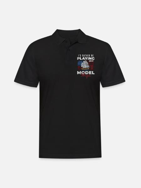 Ship Model Builder Shipping - Men's Polo Shirt - black