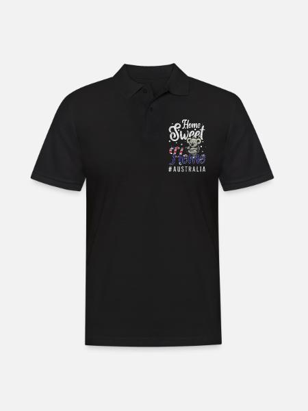 Down Under Travel Flag Exotic - Men's Polo Shirt - black