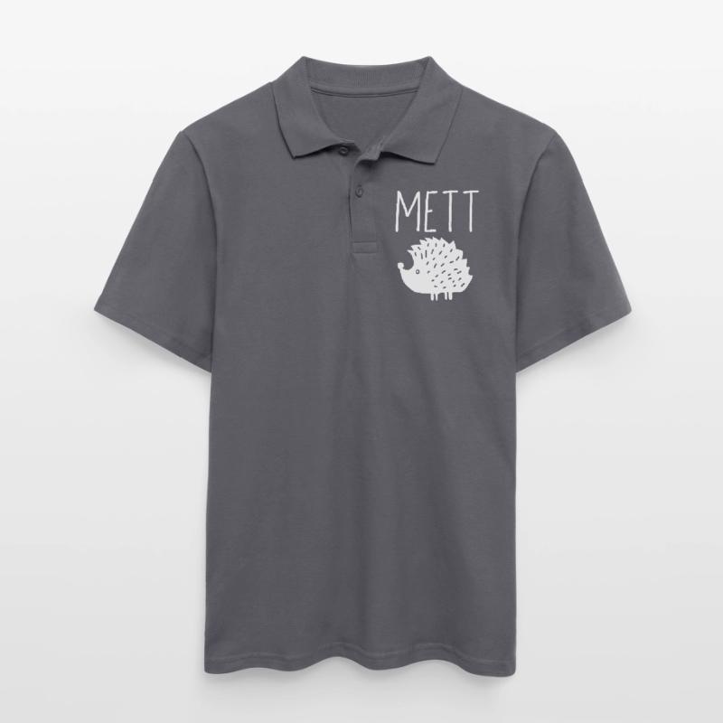Mettigel Mett Igel Hackfleisch Fleischesser Hackk Männer Poloshirt