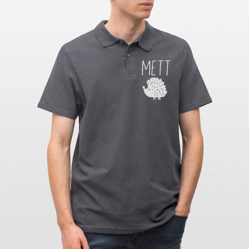 Mettigel Mett Igel Hackfleisch Fleischesser Hackk Männer Poloshirt