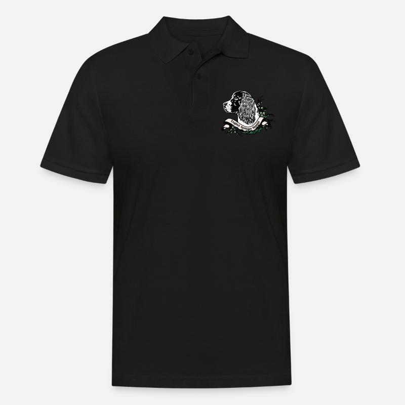 Springer Spaniel Anno 1900 - Männer Poloshirt - Schwarz