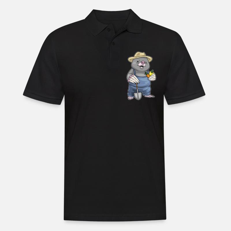 Mole Farmer Vegetables - Men's Polo Shirt - black