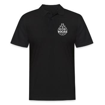 Rockin The Social Worker Life - Men's Polo Shirt - black - Front - Kai (181cm)