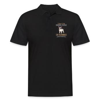 No Morning Dog - Men's Polo Shirt - black - Front - Kai (181cm)